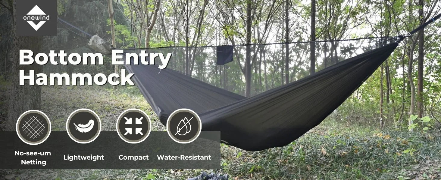 Onewind Aerie Bottom Entry Bugnet Hammock Setup