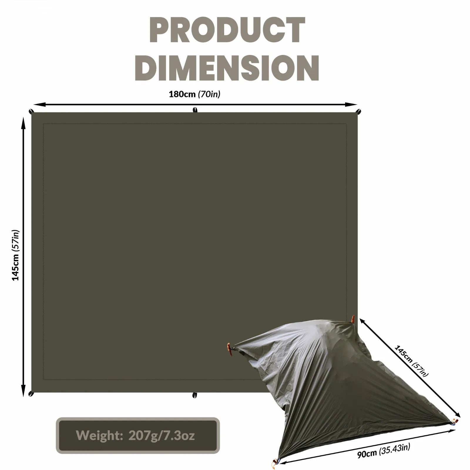 Backpacking Sack and Footprint for Camping