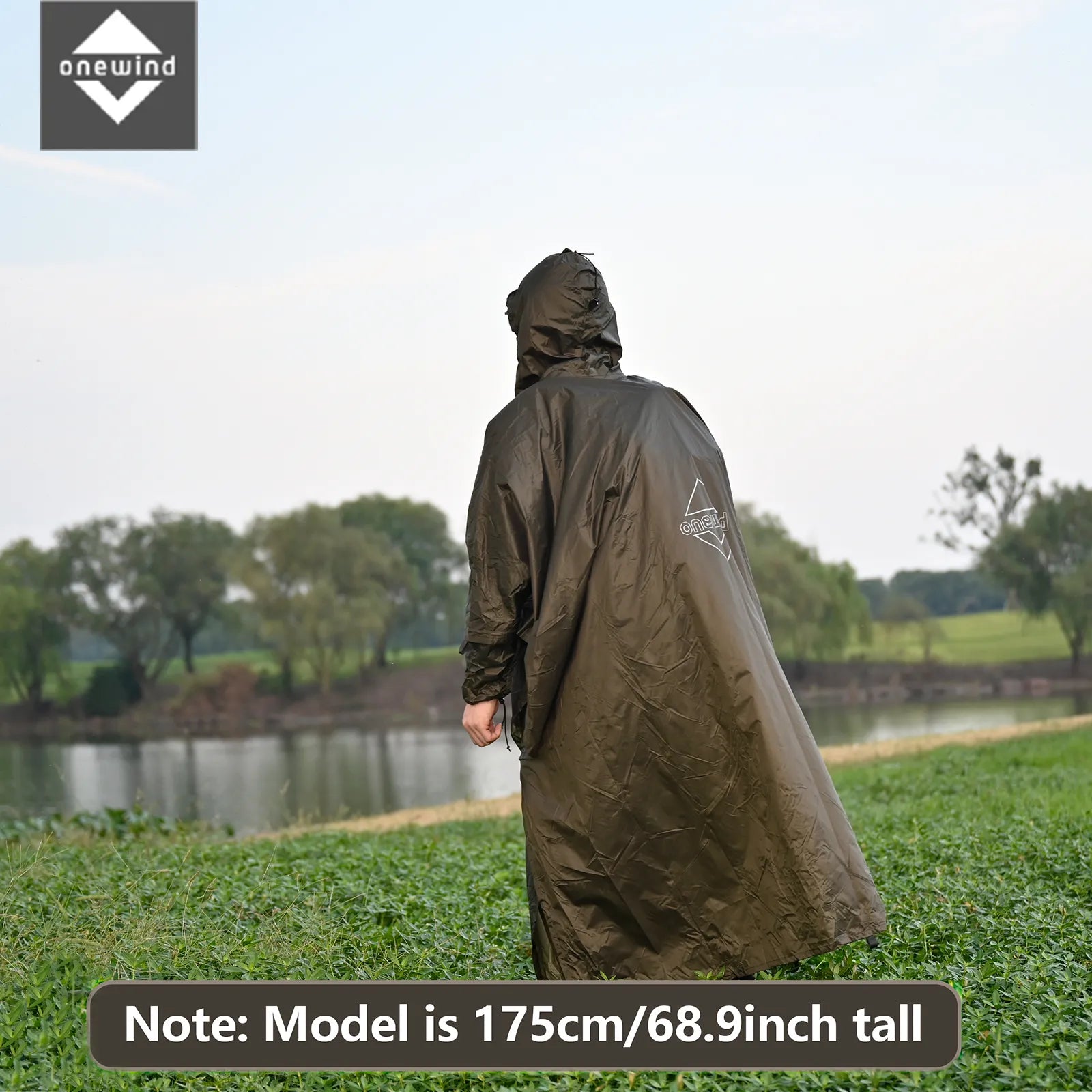 Extended-Length Ultralight Rain Poncho