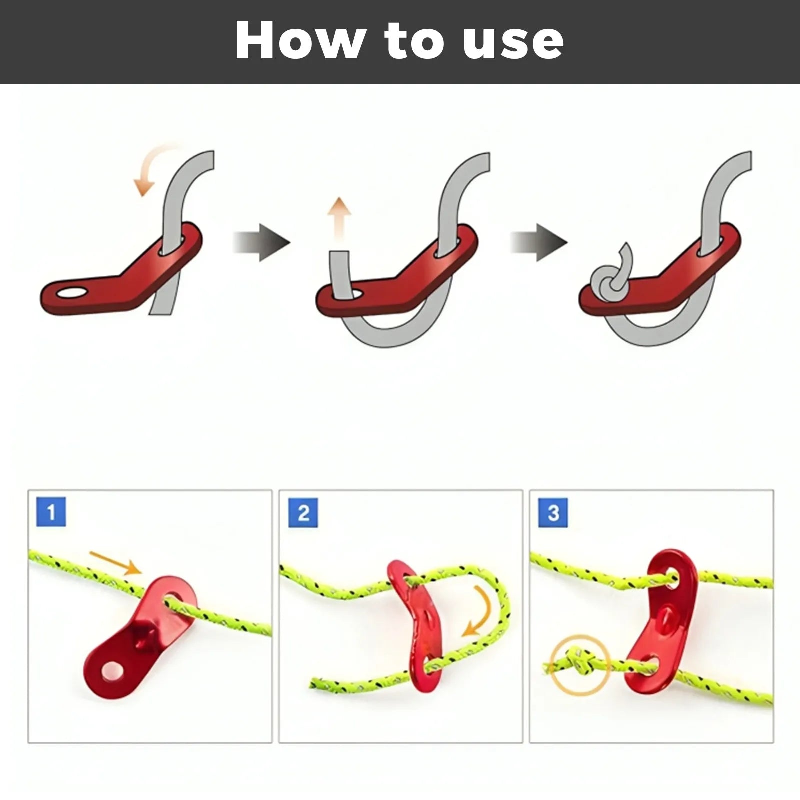 Tent Guyline Tensioner-2 Hole