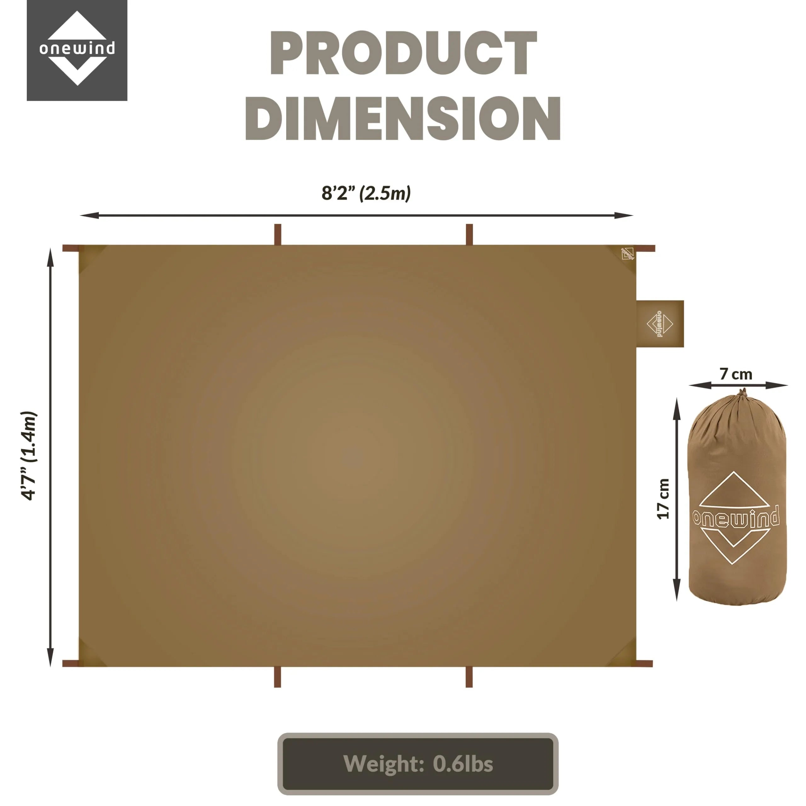 Ultraleichte Silnylon Shelter Footprint-Bodenmatte