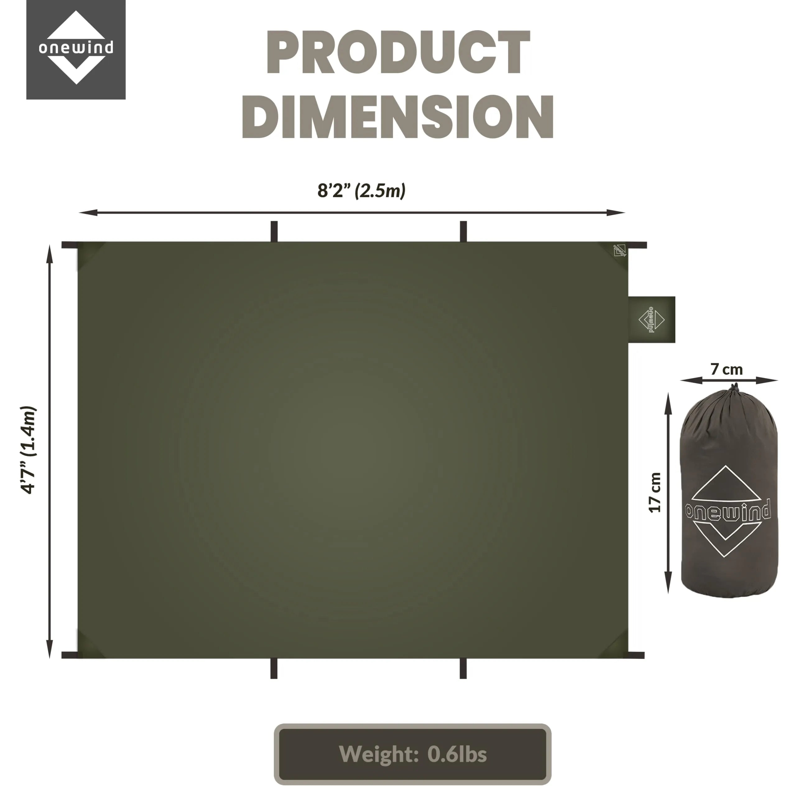 Ultraleichte Silnylon Shelter Footprint-Bodenmatte