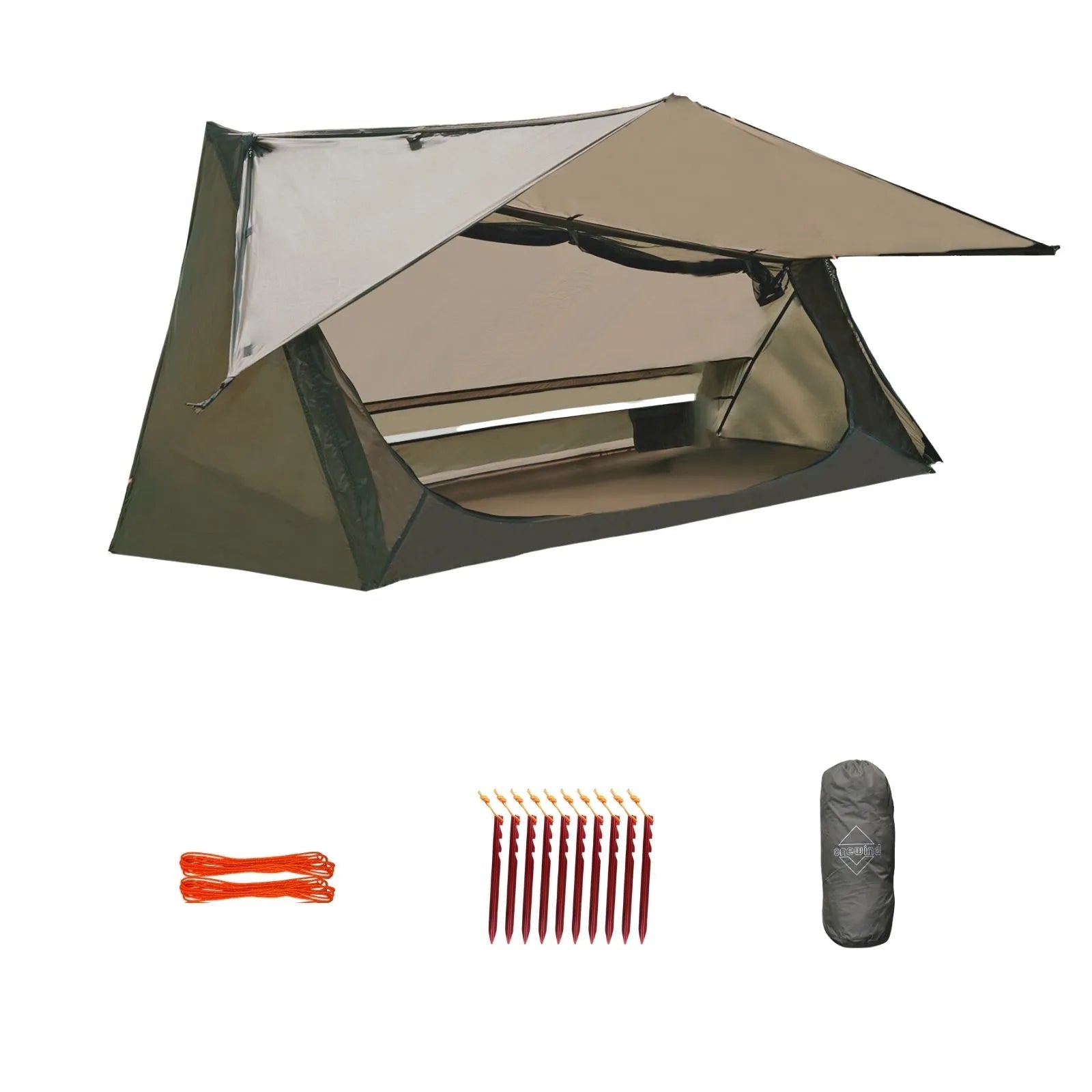 Onewind Outdoors Ultralight SoloVent Bivy Tent with Accessories