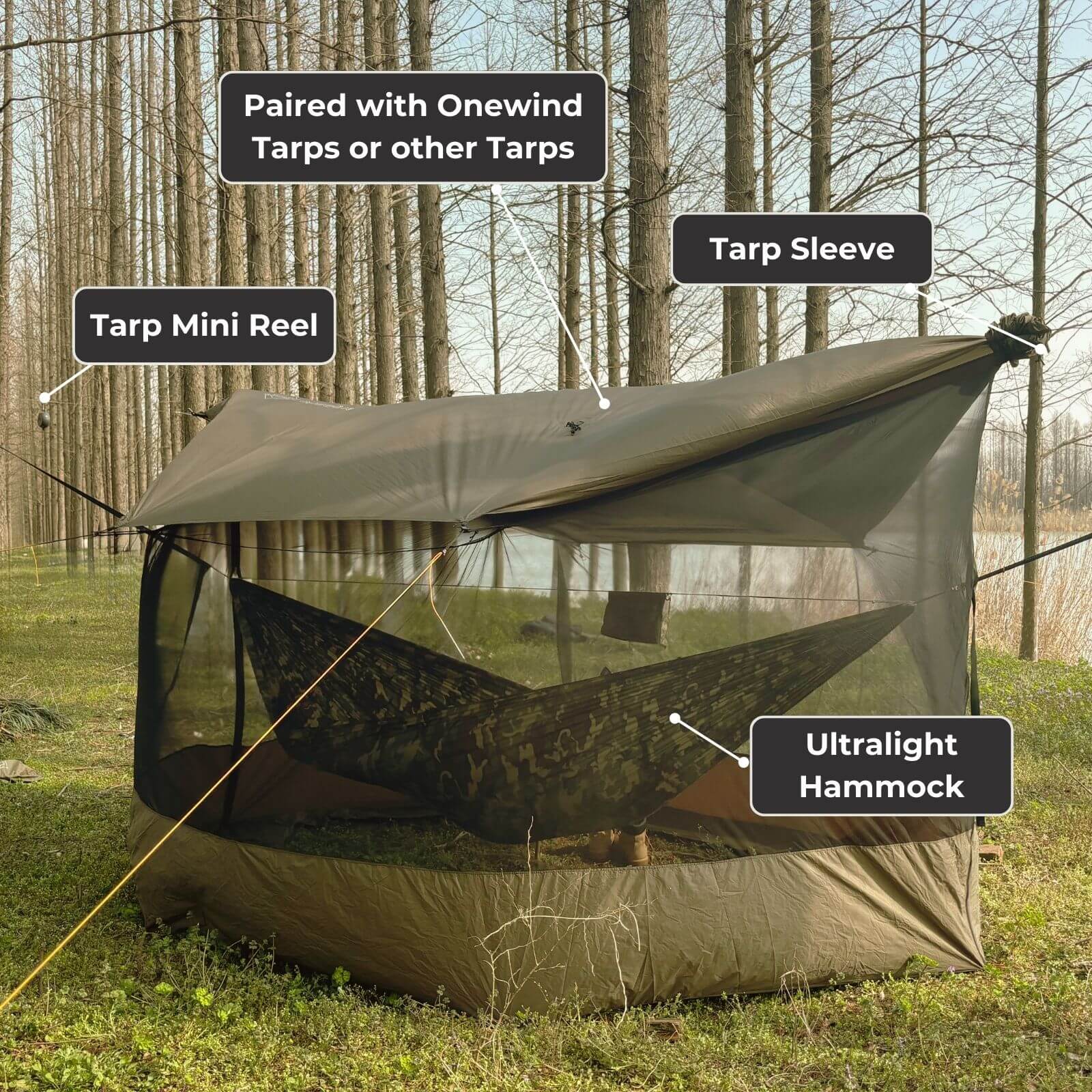 Big Size Tarp Mosquito Net for Hammock Camping | Onewind Outdoors