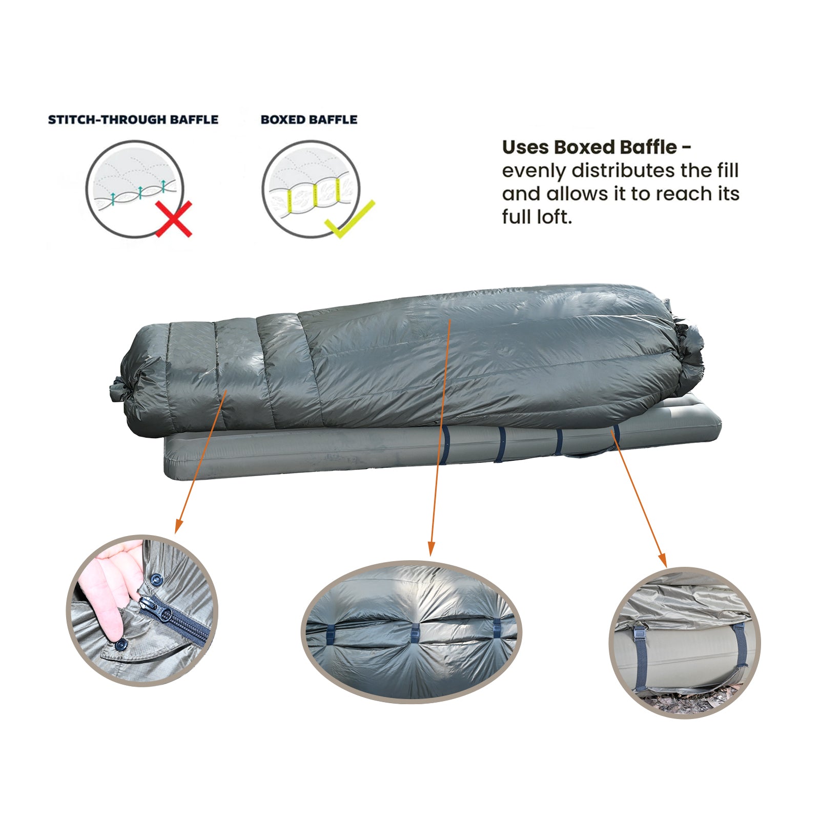 Ultralight Down Camping Sleeping Bag