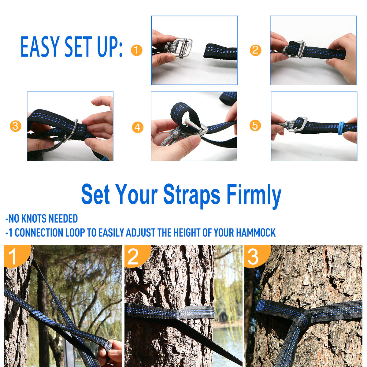 Hammock Tree Straps - Blue