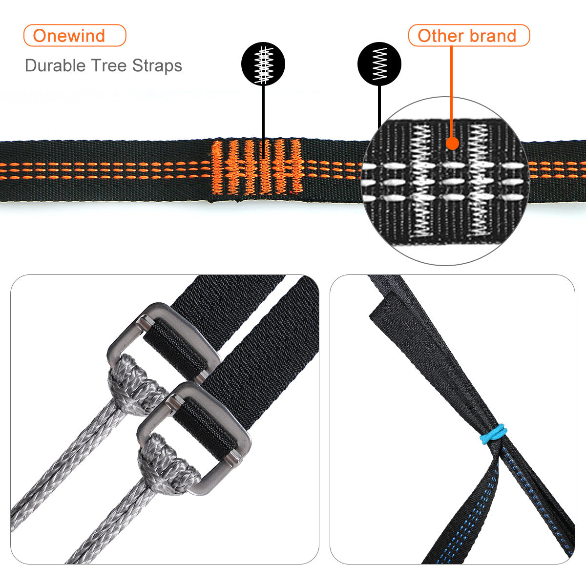 Nylon Strong Strap Belt Hammock Hanging Belt Tree Strap Portable Hanging  Tree Rope Outdoor Camping Tool with Buckles