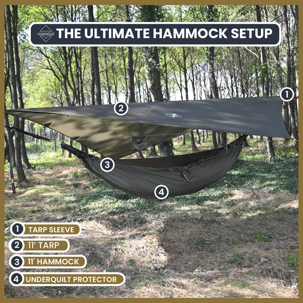 Hammock Cover Tarp | Onewind Outdoors