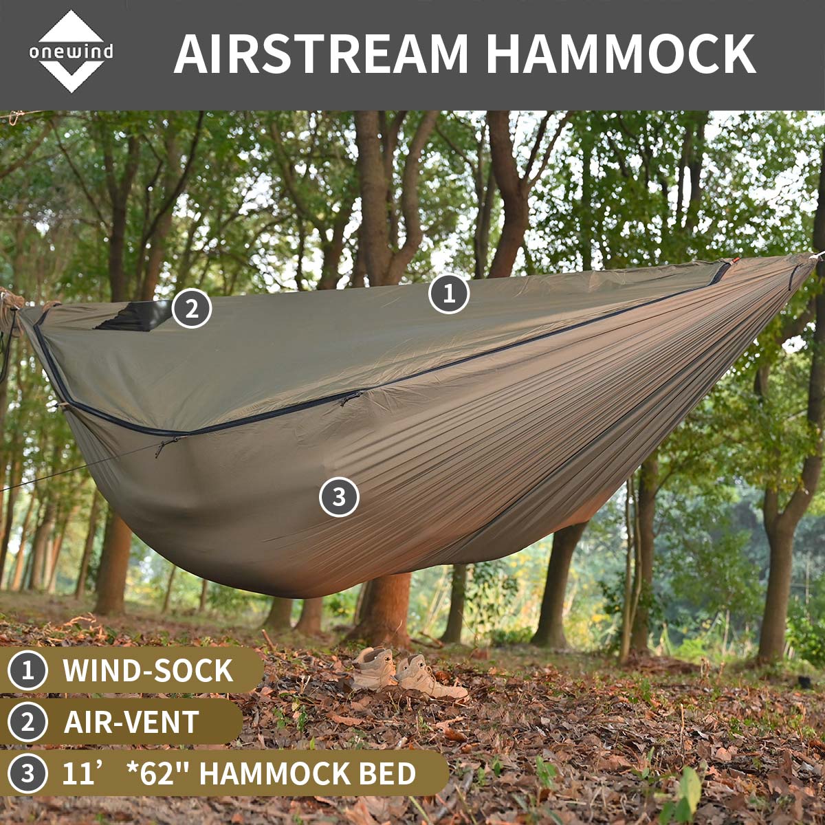 Airstream Camping Hammock Features | Onewind Outdoors