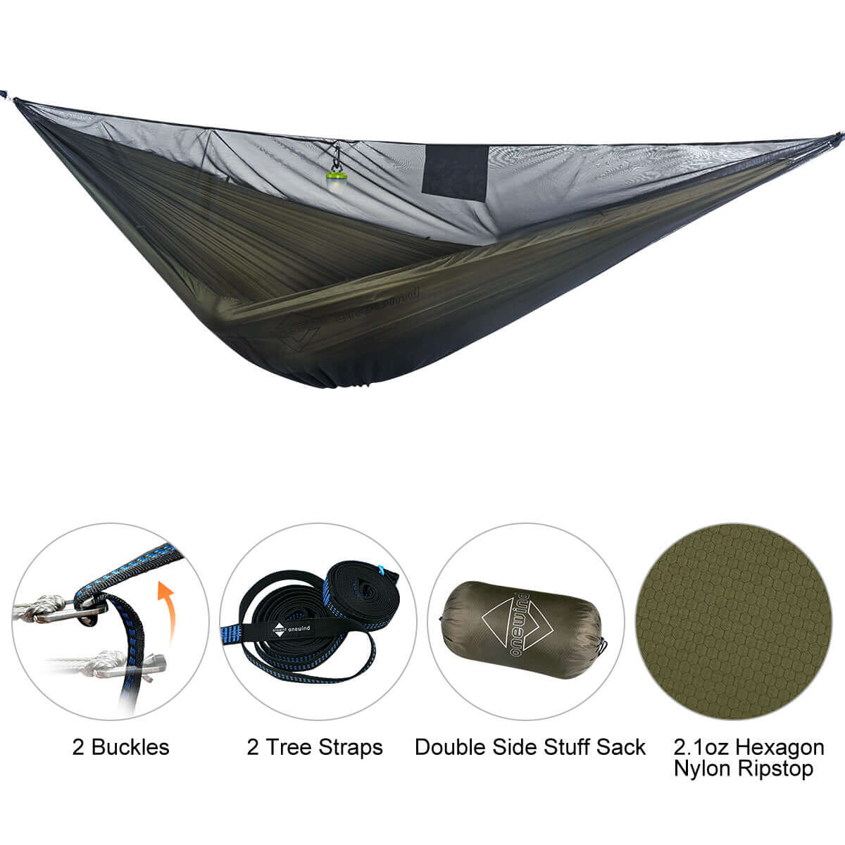 Single Hammock with Mosquito Net| Onewind Outdoors