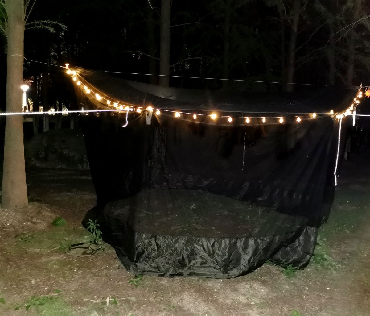 Camper awning lights